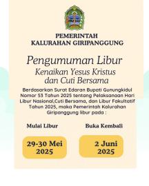 Pengumuman Libur dan Cuti Bersama Kenaikan Yesus Kristus